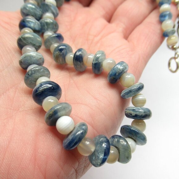 Kyanite and Botswana Agate Necklace - Picture 12 of 16